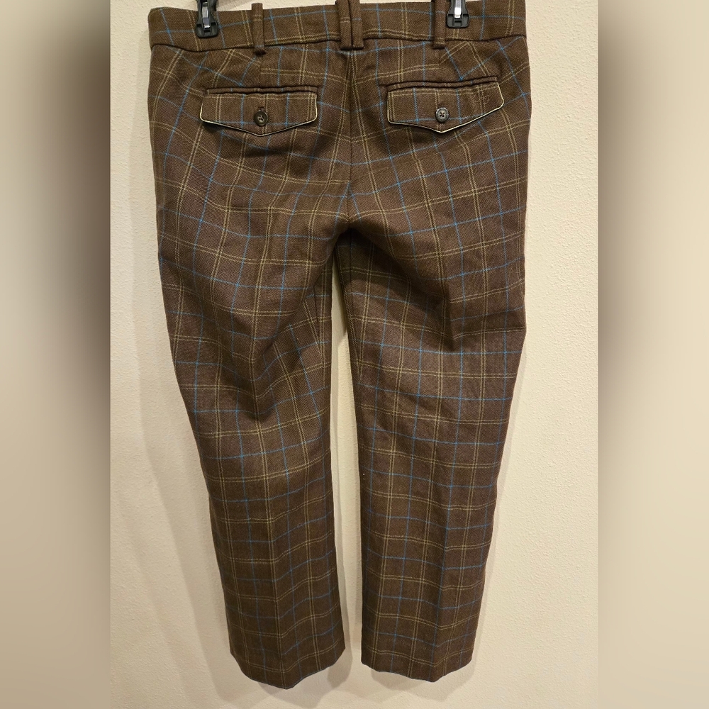 Abercrmbie & Fitch Brown Plaid cropped Pants. Sz4